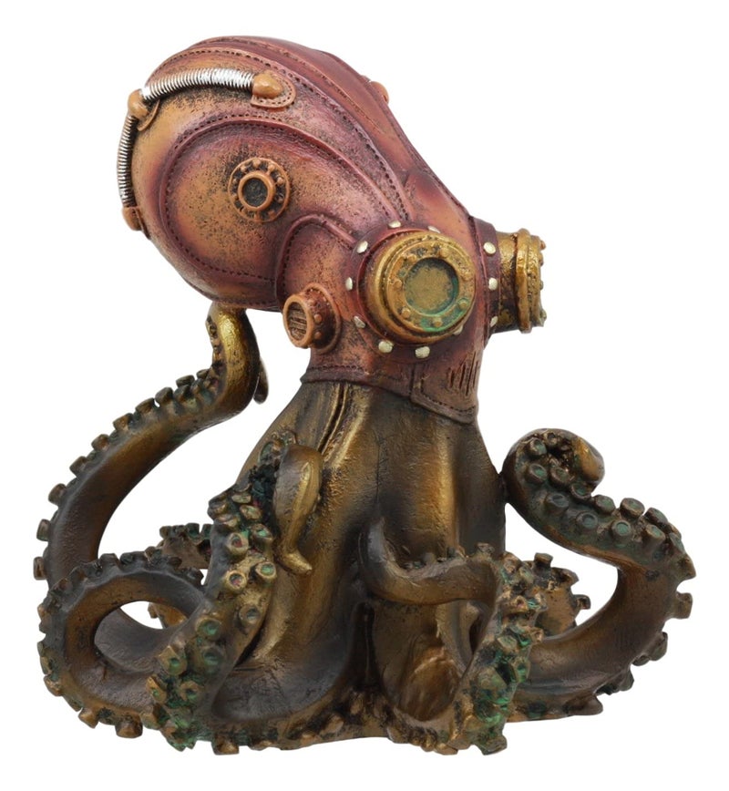 Ebros Gift Ebros Steampunk Giant Kraken Octopus Marauder Statue 5.5" Tall Deep Sea Military Cephalopod Unit Figurine Decor for Sci Fi Fantasy Lovers - Image 4